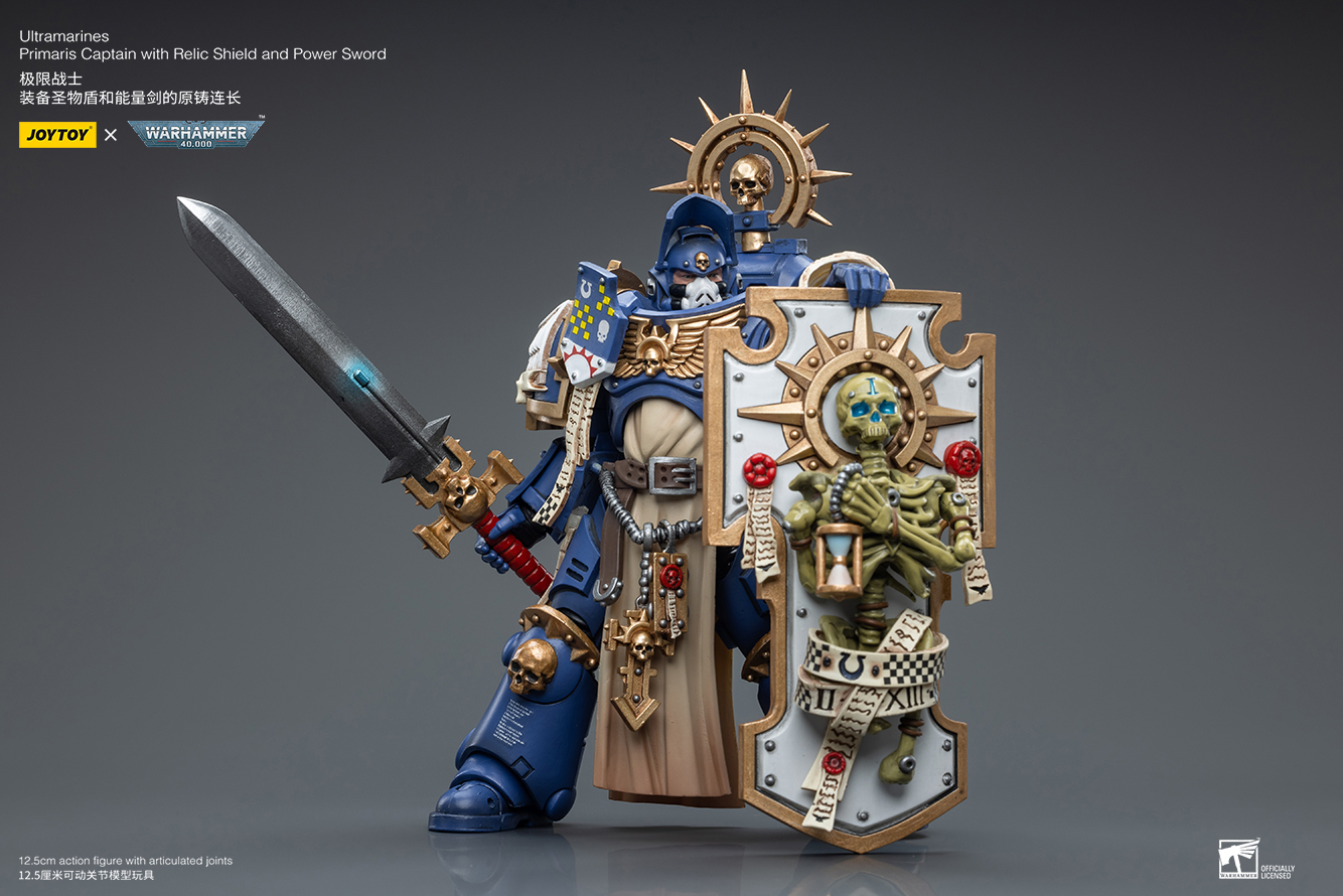 [JoyToy] Action Figure Warhammer 40K Ultramarines Primaris Captain with Relic Shield and Power Sword JT6465-1687176411.jpg