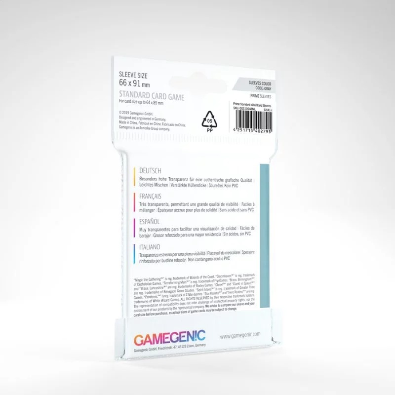 GG: PRIME (Gray) Standard Card Game Sleeves 66X91MM-1762445060-53fsX.jpg